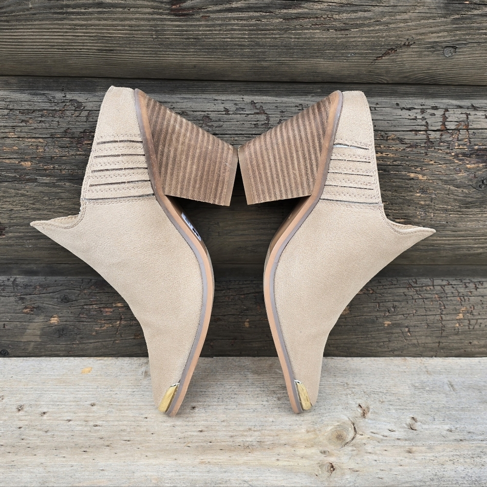 C Comfort NEW Modern Western Minimalist Pointed Heel Mule Bootie 8W - Picture 10 of 13